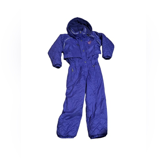 Vintage 80s 90s Couloir Women's sz 8 One Piece SKI SUIT Snow Bib Onsie Snowsuit - Picture 1 of 5